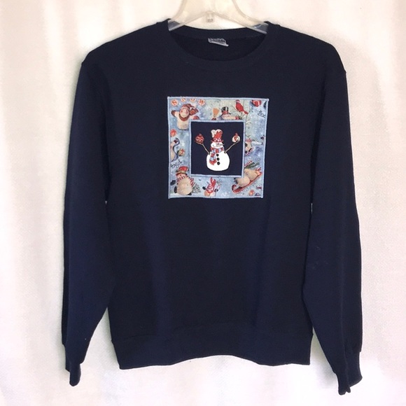 Sweaters Vintage Christmas Embroidered Sweatshirt Poshmark